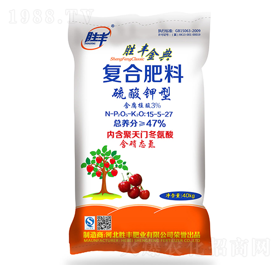 硫酸鉀型復合肥料15-5-27-勝豐金典-勝豐肥業(yè)