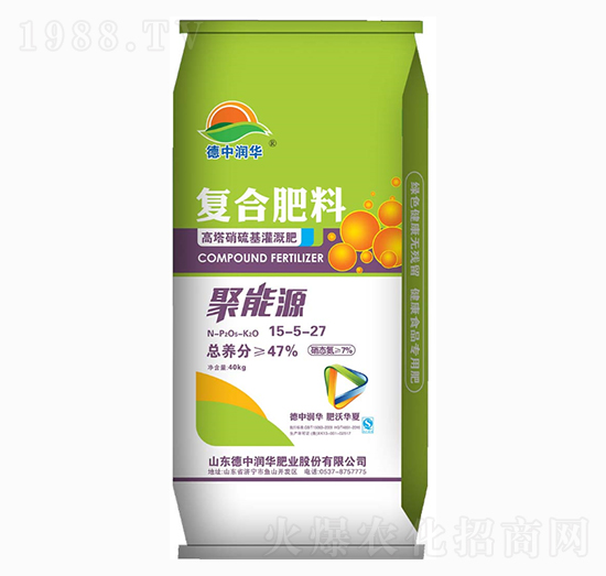 高塔硝硫基灌溉型復(fù)合肥料15-5-27-聚能源-德中潤華