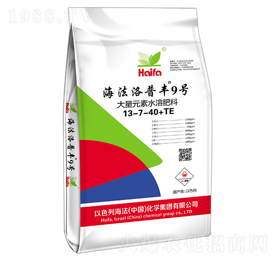 大量元素水溶肥料13-7-40+TE-海法洛普豐9號-海法