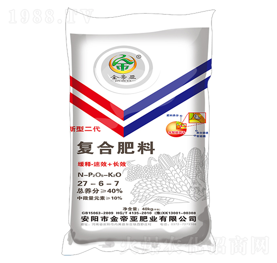 40kg復(fù)合肥料27-6-7-金帝亞