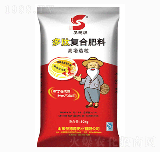 高塔造粒多肽復(fù)合肥料30-13-8-圣德源