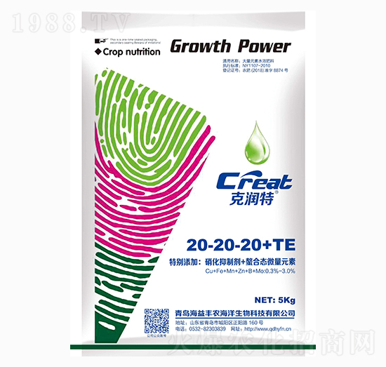 大量元素水溶肥20-20-20+TE-克潤(rùn)特-海益豐農(nóng)