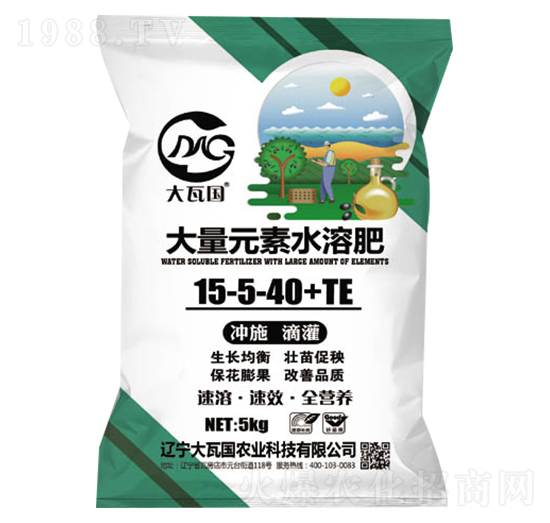 大量元素水溶肥15-5-40+TE-大瓦國農業(yè)