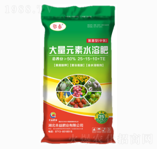 氯基型大量元素水溶肥25-15-10+TE-豐益肥業(yè)