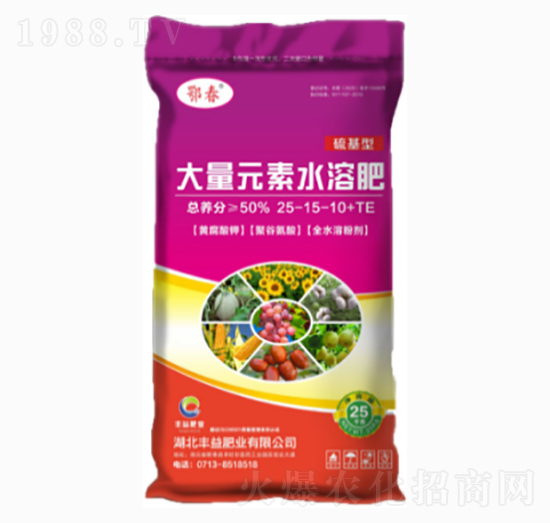 硫基型大量元素水溶肥25-15-10+TE-豐益肥業(yè)