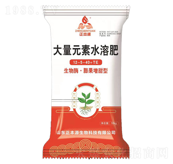大量元素水溶肥料12-5-40+TE-正本源生物