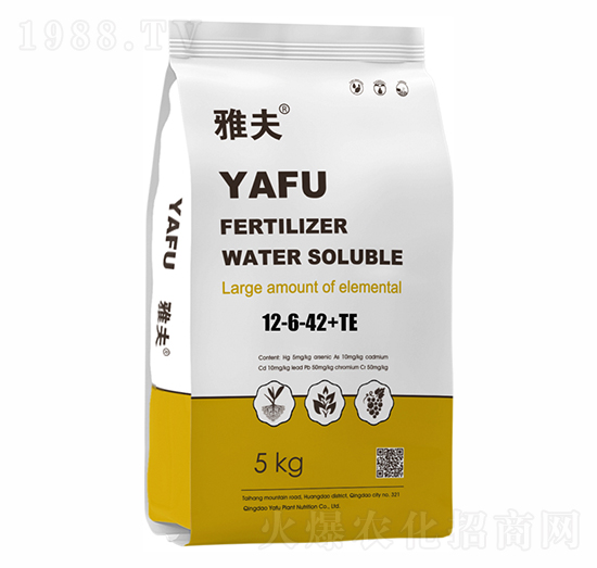 大量元素水溶肥料平衡型12-6-42+TE-雅夫