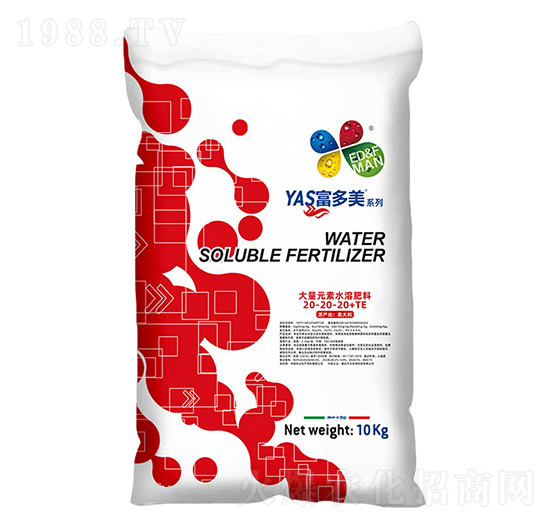 大量元素水溶肥料20-20-20+TE-富多美-益碩生物