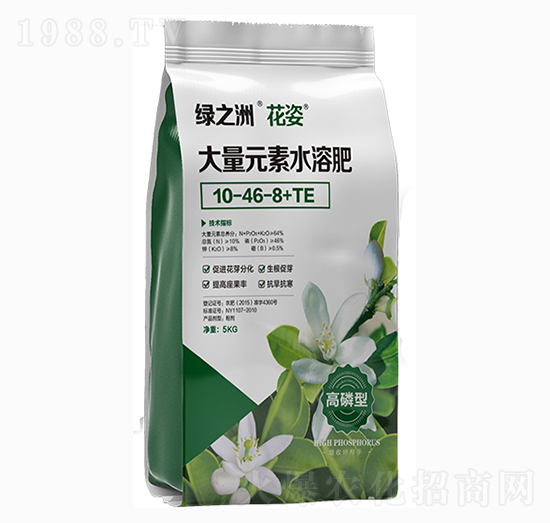 大量元素水溶肥10-46-8+TE-綠之洲