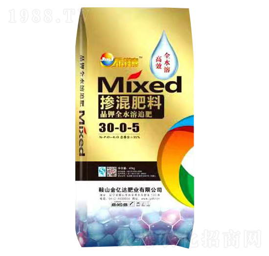 摻混肥料30-0-5-晶鉀全水溶追肥-金億達(dá)肥業(yè)