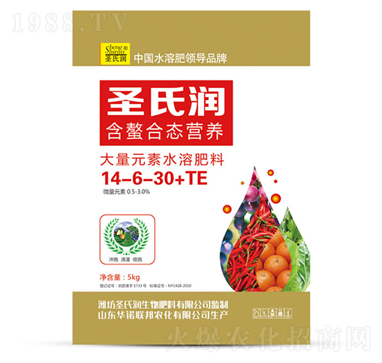 大量元素水溶肥料14-6-30+TE-圣氏潤