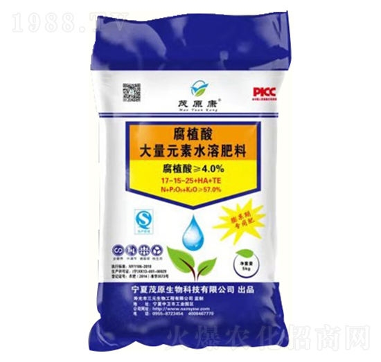 腐植酸大量元素水溶肥料17-15-25+HA+TE-茂原康