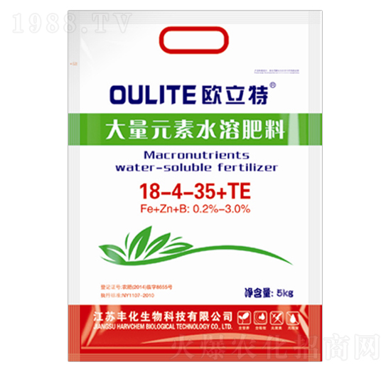 大量元素水溶肥料18-4-35+TE-歐立特-豐化