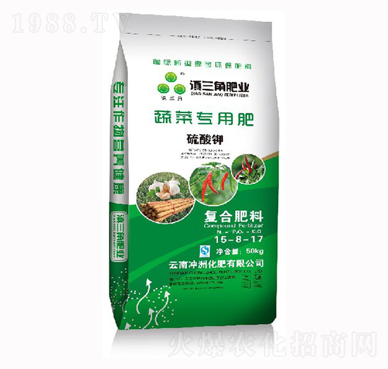 硫酸鉀蔬菜專用復(fù)合肥15-8-17-滇三角-長河