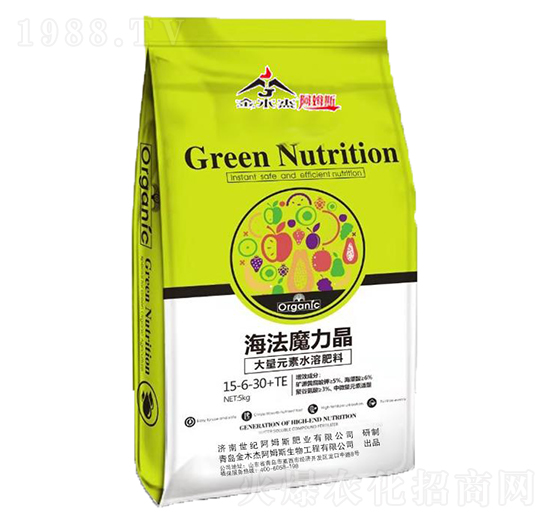 大量元素水溶肥料15-6-30+TE-海法魔力晶阿姆斯生物