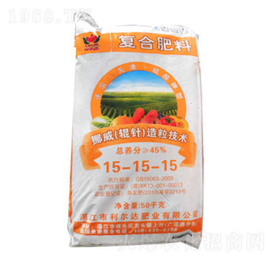 硫酸鉀型復(fù)合肥料15-15-15-利爾達