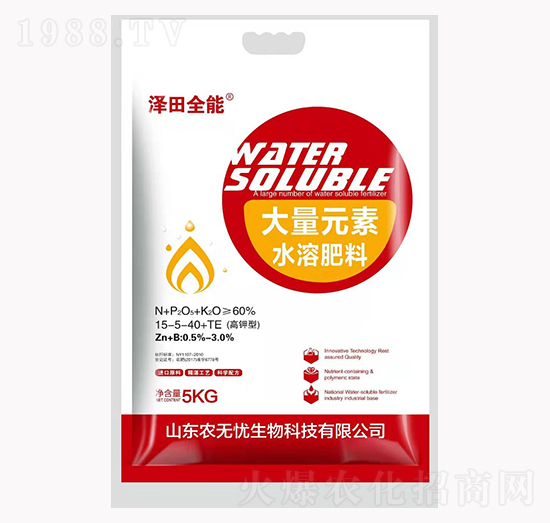 高鉀型大量元素水溶肥料15-5-40+TE-澤田全能-農(nóng)無憂生物