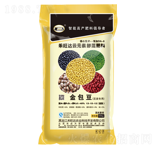 40%豆類專用云元素摻混肥料13-15-12-金包豆-禾旺達