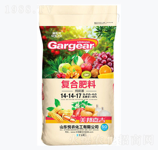 50kg復(fù)合肥料14-14-17-施?？?悅農(nóng)化工