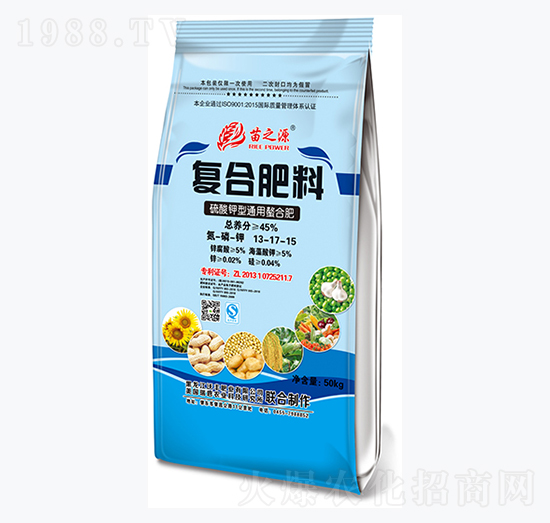 硫酸鉀型通用復(fù)合肥料13-17-15-苗之源-沃豐肥業(yè)