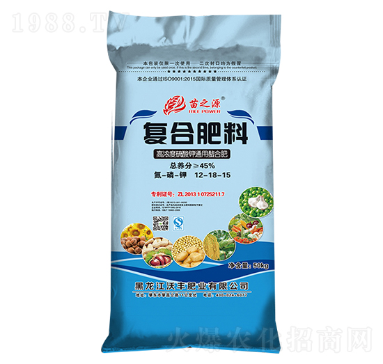 高濃度硫酸鉀通用復合肥料12-18-15-苗之源-沃豐肥業(yè)