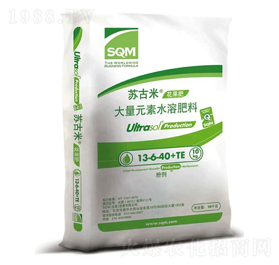 花果期專(zhuān)用大量元素水溶肥料13-6-40+TE-蘇古米-沐春農(nóng)資