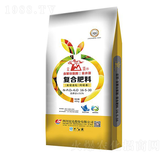 含聚谷氨酸復(fù)合肥料16-5-30-云頂-宏達(dá)股份