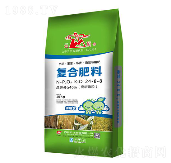 高塔造粒復合肥料24-8-8-云頂-宏達股份