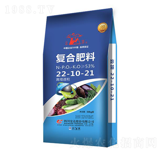 高塔造粒復(fù)合肥料22-10-21-云頂-宏達(dá)股份