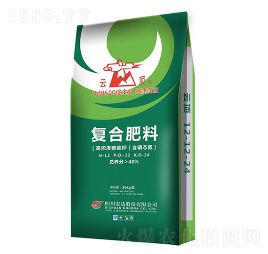高濃度硫酸鉀復(fù)合肥料12-12-24-云頂-宏達(dá)股份