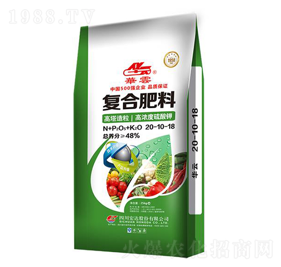 高濃度硫酸鉀復(fù)合肥料20-10-18-華云-宏達股份