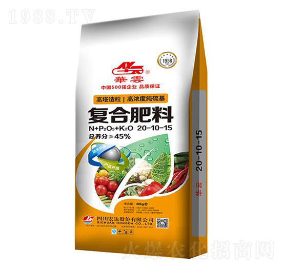 高濃度硫酸鉀復(fù)合肥料20-10-15-華云-宏達股份