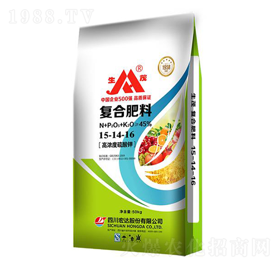 高濃度硫酸鉀復(fù)合肥料15-14-16-生茂-宏達(dá)股份