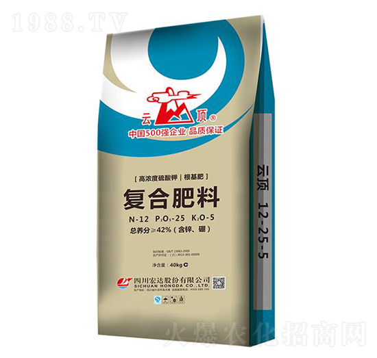 高濃度硫酸鉀復(fù)合肥料12-25-5-云頂-宏達(dá)股份