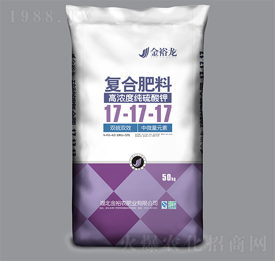 高濃度純硫酸鉀復(fù)合肥料17-17-17-金裕龍-金裕農(nóng)