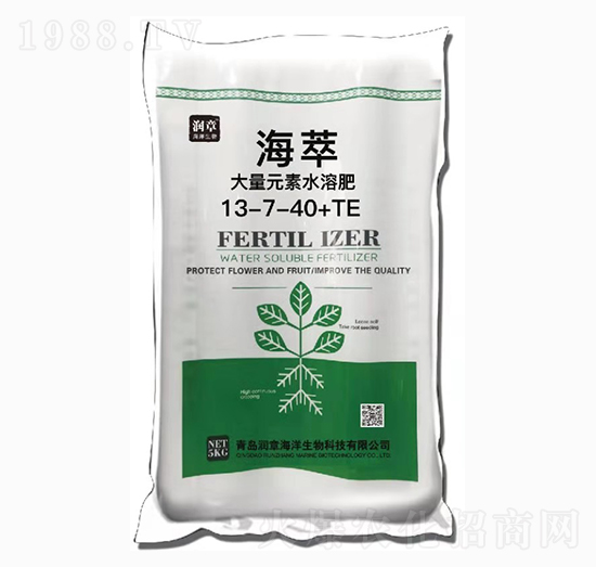 大量元素水溶肥料13-7-40+TE-海萃-潤章海洋