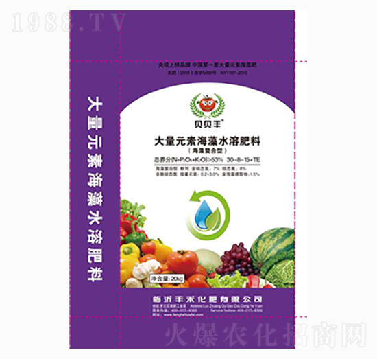 大量元素海藻水溶肥料30-8-15+TE-貝貝豐-豐禾