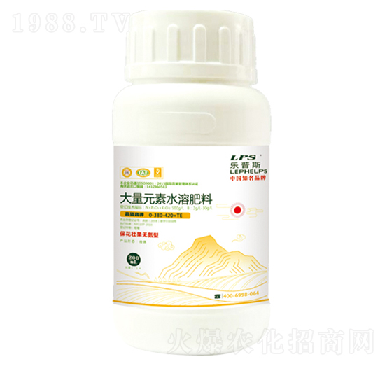 200ml高磷高鉀型大量元素水溶肥料0-380-420+TE-嘉樂農(nóng)業(yè)