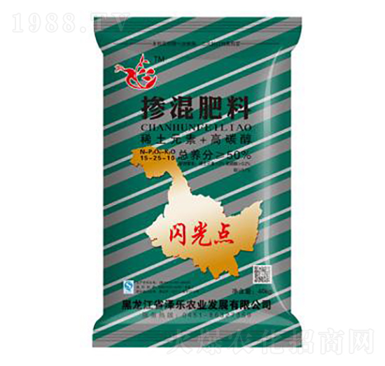 50%免追摻混肥料15-25-10-閃光點-澤樂