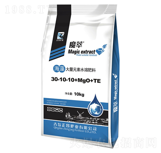 海藻大量元素水溶肥料30-10-10+MgO+TE-魔萃-正昂肥業(yè)