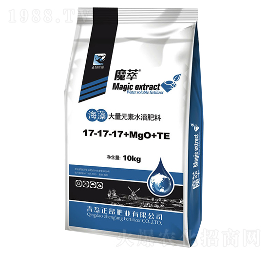 海藻大量元素水溶肥料17-17-17+MgO+TE-魔萃-正昂肥業(yè)
