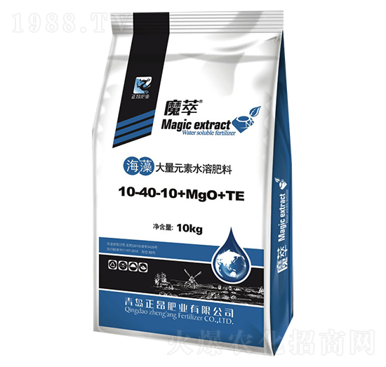 海藻大量元素水溶肥料10-40-10+MgO+TE-魔萃-正昂肥業(yè)