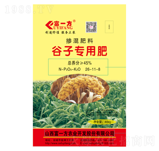 谷子專用摻混肥料26-11-8-富一方
