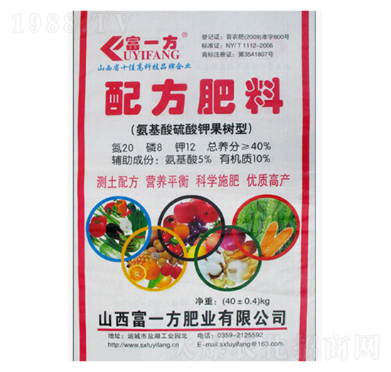 氨基酸硫酸鉀果樹型配方肥料-富一方