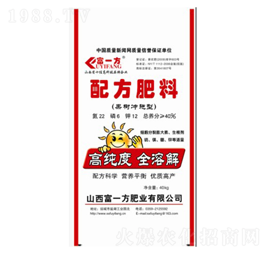 果樹沖施型配方肥料22-6-12-富一方