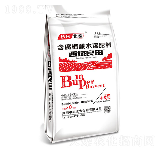 含腐植酸水溶肥料4-0-45+TE-西域良田（紅）-北宏