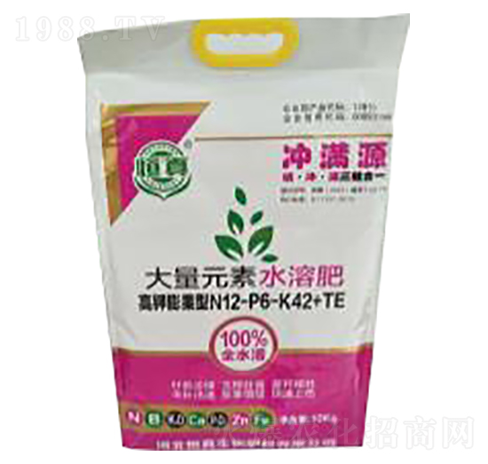 大量元素水溶肥12-6-42+TE-沖滿源-恒真生物