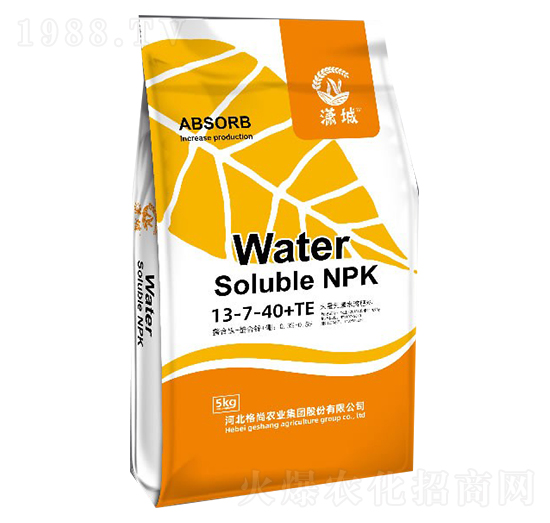 5kg大量元素水溶肥料13-7-40+TE-瀟城-格尚優(yōu)選