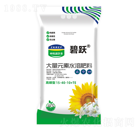高磷型大量元素水溶肥料15-40-10+TE-碧躍-中科潤(rùn)爾豐