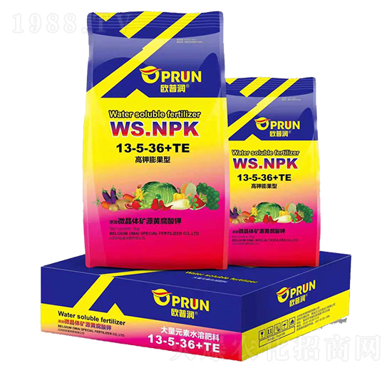 大量元素水溶肥13-5-36+TE-歐普潤(rùn)-輝耀生物